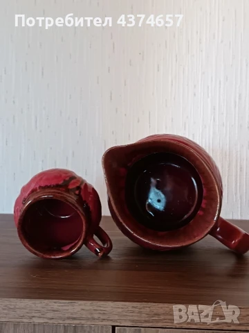 Керамичен сервиз за вино, снимка 5 - Антикварни и старинни предмети - 50630399