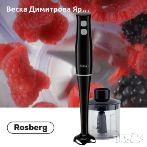 Пасатор и чопър 2в1 Rosberg R51112IC, 400W, 500 мл., снимка 3 - Чопъри и пасатори - 47855862