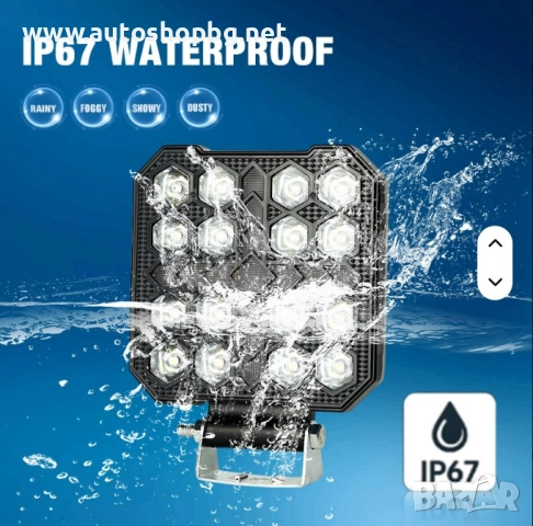 Халоген диоден - 12-36V - 16LED - 48W с функция мигач, снимка 3 - Аксесоари и консумативи - 52165203