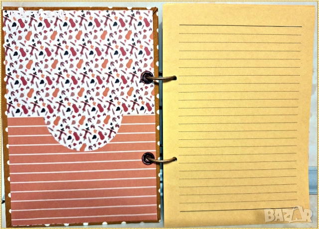 Тефтер за рецепти в кафяво, снимка 5 - Други - 52283300