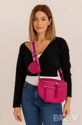 Дамска чанта с къса и широка регулируема дръжка, снимка 3 - Чанти - 52094008