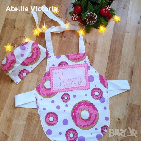 Детски готварски комплект от шапка и престилка , снимка 7 - Други - 52408849