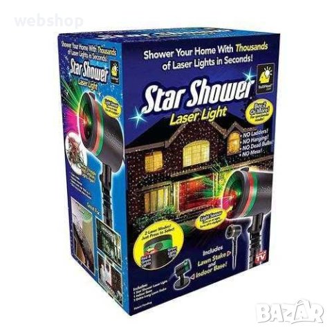 Празничен LED прожектор за фасада Star Shower Laser Light, снимка 4 - Лед осветление - 43211048