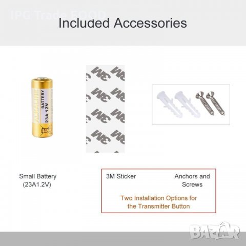 Безжичен звънец за дома - 1 бр. приемник + 1 бр. предавател , снимка 6 - Други стоки за дома - 27237600