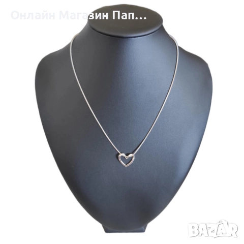 Фино синджирче със „змийска плетка“ и усукано сърчице – цинкова сплав