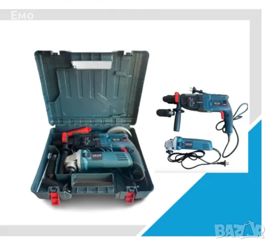 Комплект 2 в 1 перфоратор и ъглошлайф на ток, снимка 5 - Други инструменти - 47716874