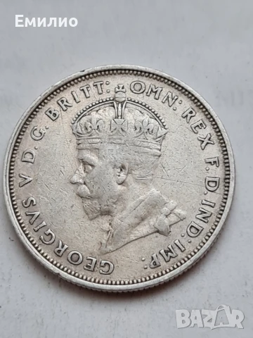 АВСТРАЛИЯ. ЕДИН ФЛОРИН ОТ 1927 год. ЮБИЛЕЙНА СРЕБЪРНА МОНЕТА , снимка 2 - Нумизматика и бонистика - 50918713