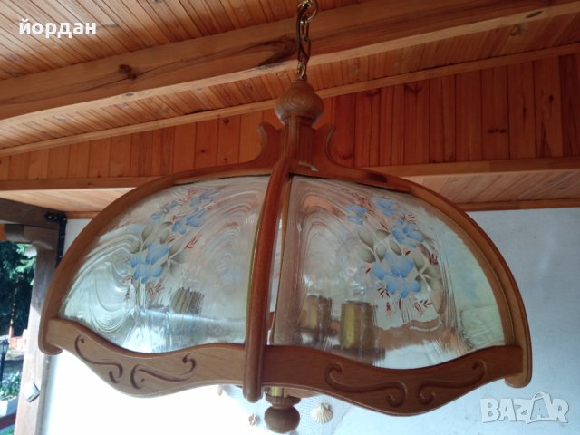 Немски дървен полилей , снимка 5 - Полилеи - 38444616