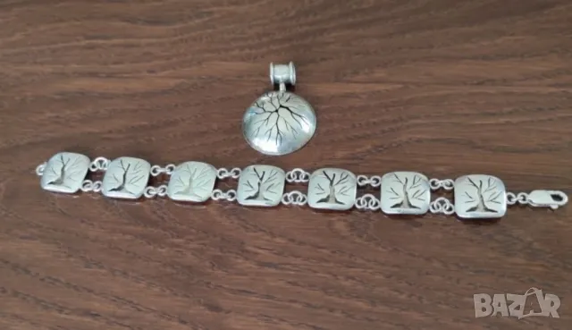 Сребърни гривна и висулка "Дървото на живота "
