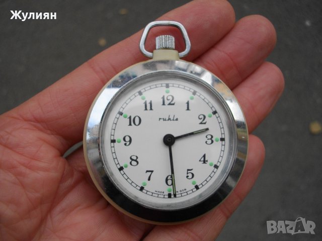 КОЛЕКЦИОНЕРСКИ ДЖОБЕН ЧАСОВНИК RUHLA GDR , снимка 5 - Антикварни и старинни предмети - 43130885