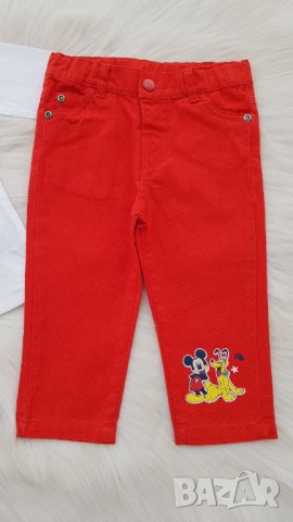 Комплект за момче Мики Маус блуза и нов панталон 9-12 месеца, снимка 3 - Комплекти за бебе - 42934284
