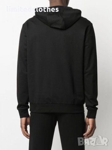 EMPORIO ARMANI EA7 Black Embroidered Logo Мъжко Горнище тип Суичър size XL (L), снимка 3 - Суичъри - 35418989