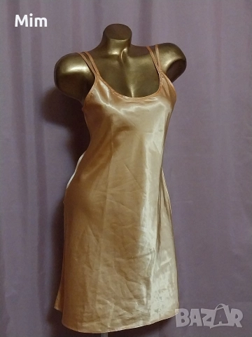 Contessa S/M Сатенена нощница цвят портокал , снимка 3 - Нощници - 52556572