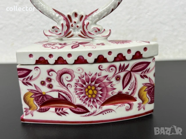 Декоративна порцеланова ютия - Limoges. №7803, снимка 4 - Антикварни и старинни предмети - 53018597