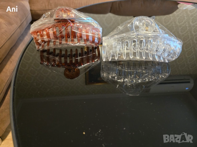 Големи пластмасови щипки/шнола за коса, снимка 2 - Аксесоари за коса - 51514362