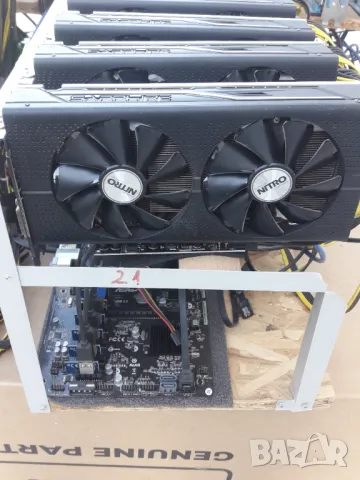 Продавам 4бр Майнинг ригове с по 6 Sapphirе Nitro, снимка 9 - Други - 49490644