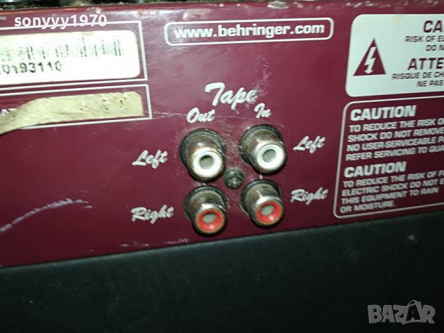 BEHRINGER THUNDERBIRD BX108-ВНОС FRANCE L2610221728, снимка 7 - Ресийвъри, усилватели, смесителни пултове - 38461859
