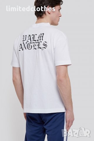 PALM ANGELS Smiley Burning Head Logo Print Мъжка Тениска size XL (L), снимка 6 - Тениски - 34960309