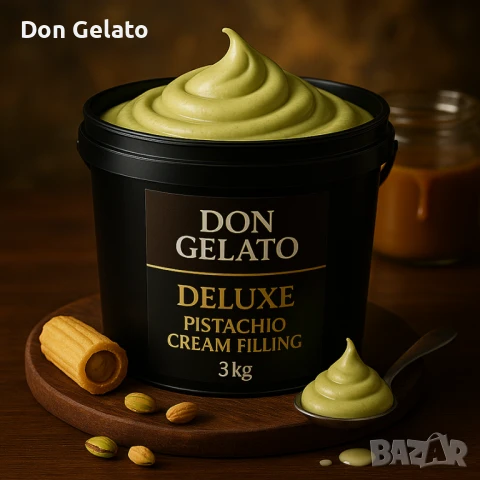 Крем пълнеж с шамфъстък Don Gelato Deluxe – 3 кг, снимка 7 - Други - 51268357