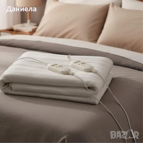 Електрическо двойно одеяло Rosberg RS8510AD – 160×140 см, 2×60W, LED индикатор, снимка 4 - Други стоки за дома - 51851632
