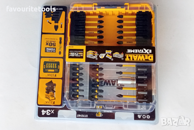 Комплект накрайници Dewalt -34 части, пластмасова кутия, снимка 7 - Отвертки - 39966828