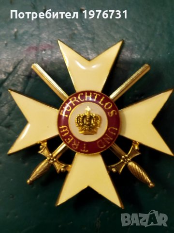 Орден Немски, Вюртемберски на короната, Офицерски кръст с мечове , снимка 1 - Антикварни и старинни предмети - 40264399