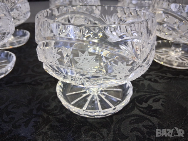Кристални чаши за мелба/десерт 6бр, снимка 5 - Сервизи - 53516634