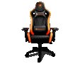 Геймърски стол COUGAR Armor S Ергономичен геймърски стол Черно - оранжев Дишащата PVC кожа