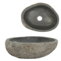 vidaXL Мивка от речен камък, овална, 29-38 см(SKU:146212, снимка 1 - Мивки - 44923750