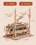 Нов 3D Дървен Пъзел Трамвай 28 Лисабон Механичен Модел 374 Части, снимка 4