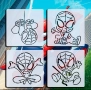 4 броя Спайдърмен Spiderman шаблон стенсил декорация торта скрапбукинг текстил дърво , снимка 2