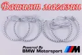 Ангелски очи многоцветни RGB LED Фарове Angel Eyes DRL за кола пръстени 2x131 и 2x146 mm за BMW, снимка 4