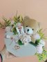 Кошница със сапунени цветя и мече, снимка 1 - Подаръци за жени - 39594567