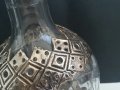 Кристална гарафа с метални елементи, снимка 6