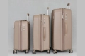 Пътнически куфари комплект 3 броя с колелца - бежов цвят, снимка 2