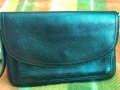 Дамска италианска малка черна чанта естествена кожа дълга дръжка, снимка 11