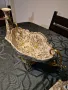Чудесен антикварен к-т порцеланова жардиниера и свещници , снимка 10
