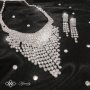 КОМПЛЕКТ LARISSA / Луксозен дамски комплект бижута с кристали от 2 части “Larissa” – колие с обеци, снимка 1 - Бижутерийни комплекти - 43250973