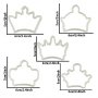 5 бр корона корони пластмасови резци резец форма форми за фондан тесто сладки, снимка 3