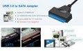 НОВ Кабел USB 2.0 / USB 3.0 към SATA 2 3 Adapter кабел за връзка към хардиск 2.5" Твърд Външен Диск , снимка 5