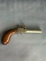 Рядък джобен пищов 19 век със сгъваем спусък., снимка 1