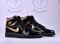 Nike Air Jordan 1 High Dark Mocha, Gold, Hyper Royal Мъжки Дамски Маратонки, снимка 11