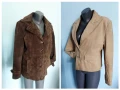 Два различни броя / Естествен велур / сако / манто "Marcel Clair" и "Joy"  , снимка 1