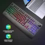 Rii Gaming Keyboard Wireless светеща презареждаща батерия НОВА, снимка 2