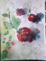 Картина: "Горски ягоди", акварел, снимка 1 - Картини - 37550228
