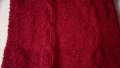 Плетен детски пуловер с дължина 46см за момиченце винено червен, снимка 11