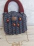 Дамска плетена чанта , снимка 1 - Чанти - 37777579