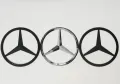 Задна емблема за багажник Мерцедес - сребриста/черна, снимка 2