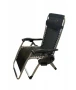 Cтол тип шезлонг cгъваем и регулируем с облегалка за градина или тераса, цвят черен, снимка 2