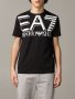 EMPORIO ARMANI EA7 Black Large Logo Print Slim Fit Мъжка Тениска size XL (M / L), снимка 2